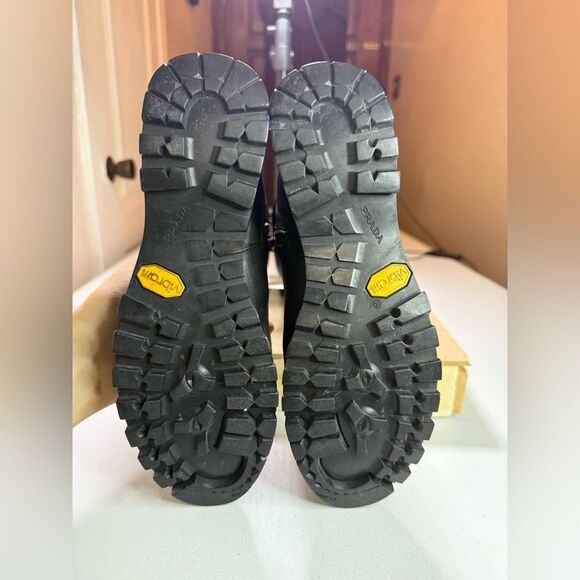 PRADA boots knee high 36.5 US 6.5 black leather nylon - Picture 3 of 16